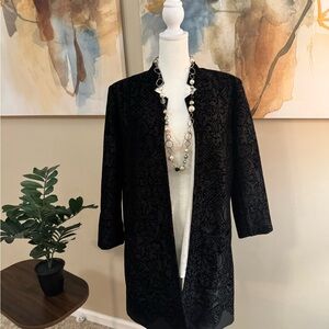 Roz & Ali Black Textured Jacket - L